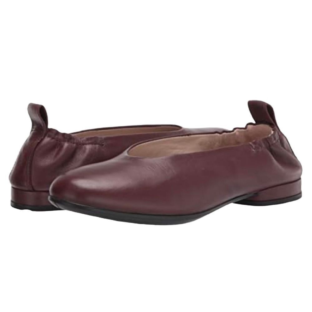SOLD-ECCO Anine Ballet Flat Leather Size 7 Balletcore Coquette Light Academia - Picture 2 of 12